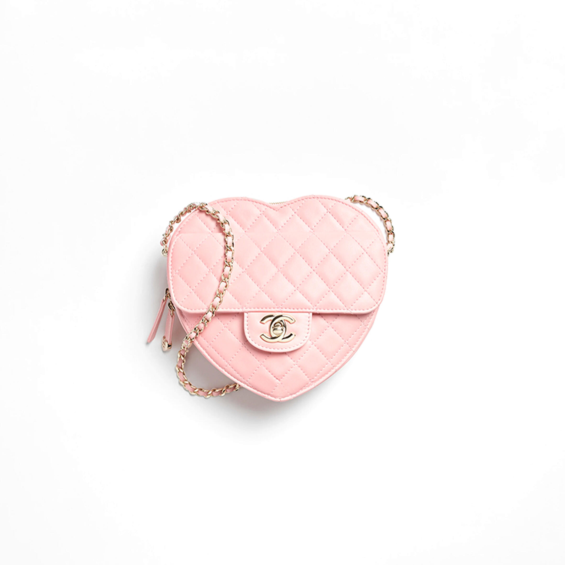 Ch**el heart bag lambskin in light pink as5764 (18*18*5.5cm)